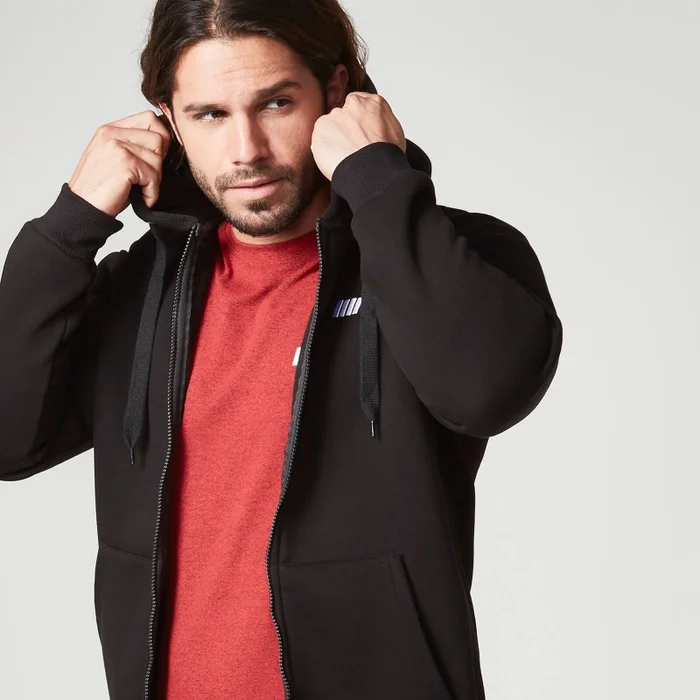 Sweatshirt zippé à capuche Myprotein – Noir