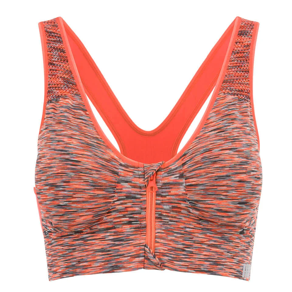 Brassière de sport femme, maintien optimal avec zip MyProtein - Orange Image 1