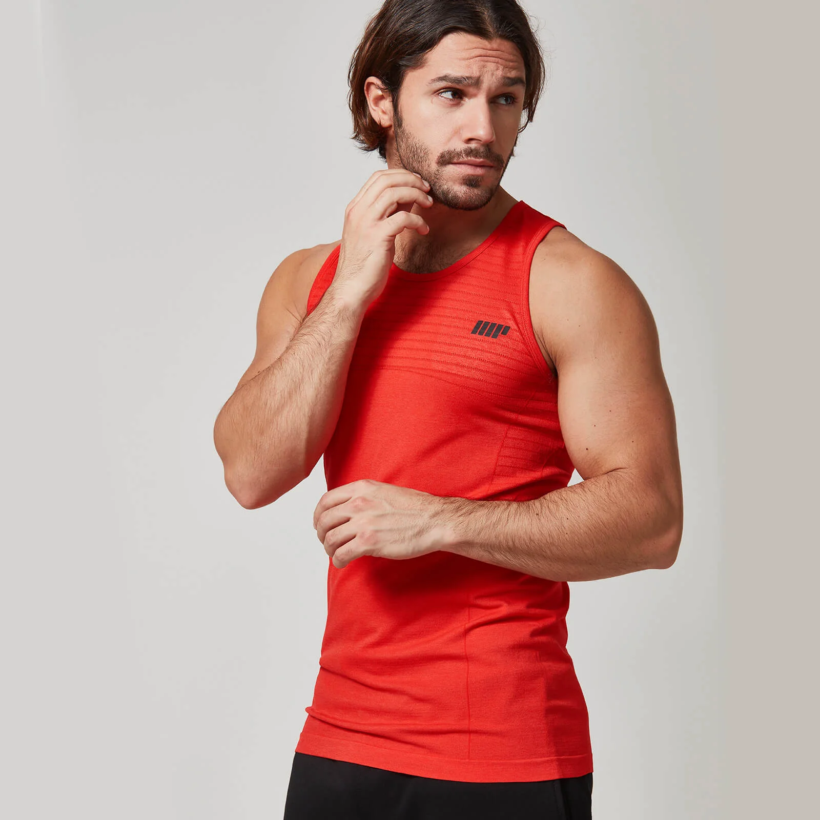 Débardeur Sans Coutures Myprotein pour Hommes - Noir Marne - S - Rouge Image 1