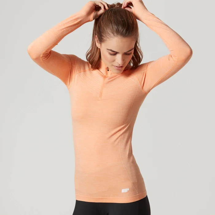 T-shirt zippé femmes manches longues