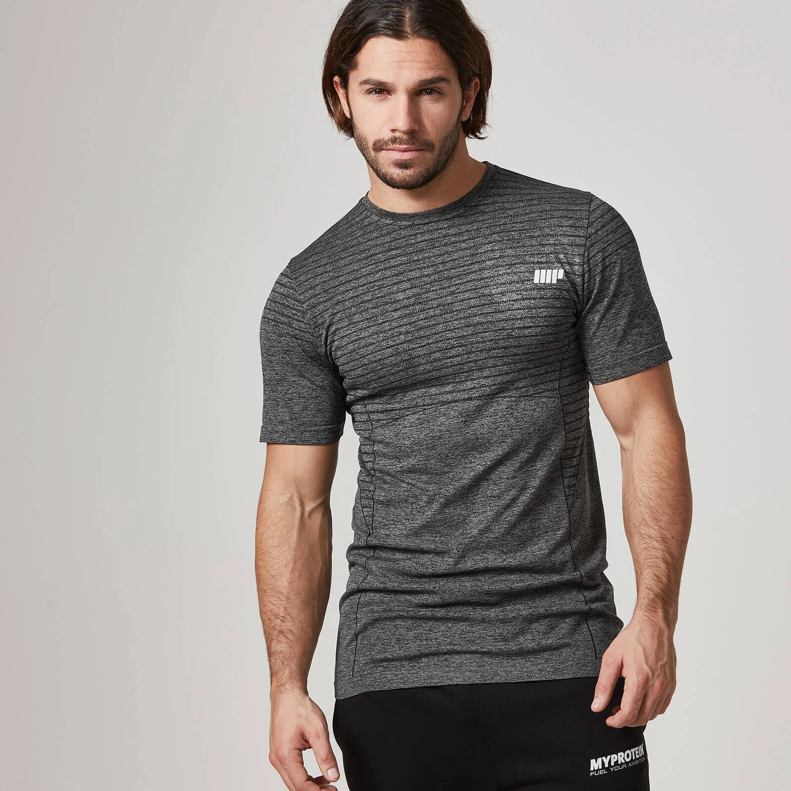 T-Shirt Seamless Homme - S - Noir Image 1