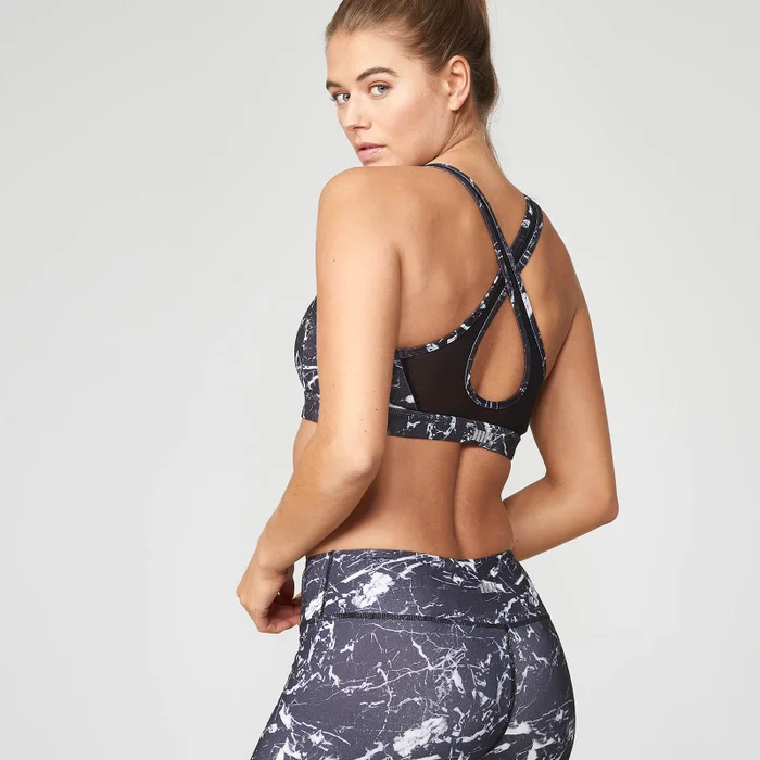 Brassière de sport motif Marbre