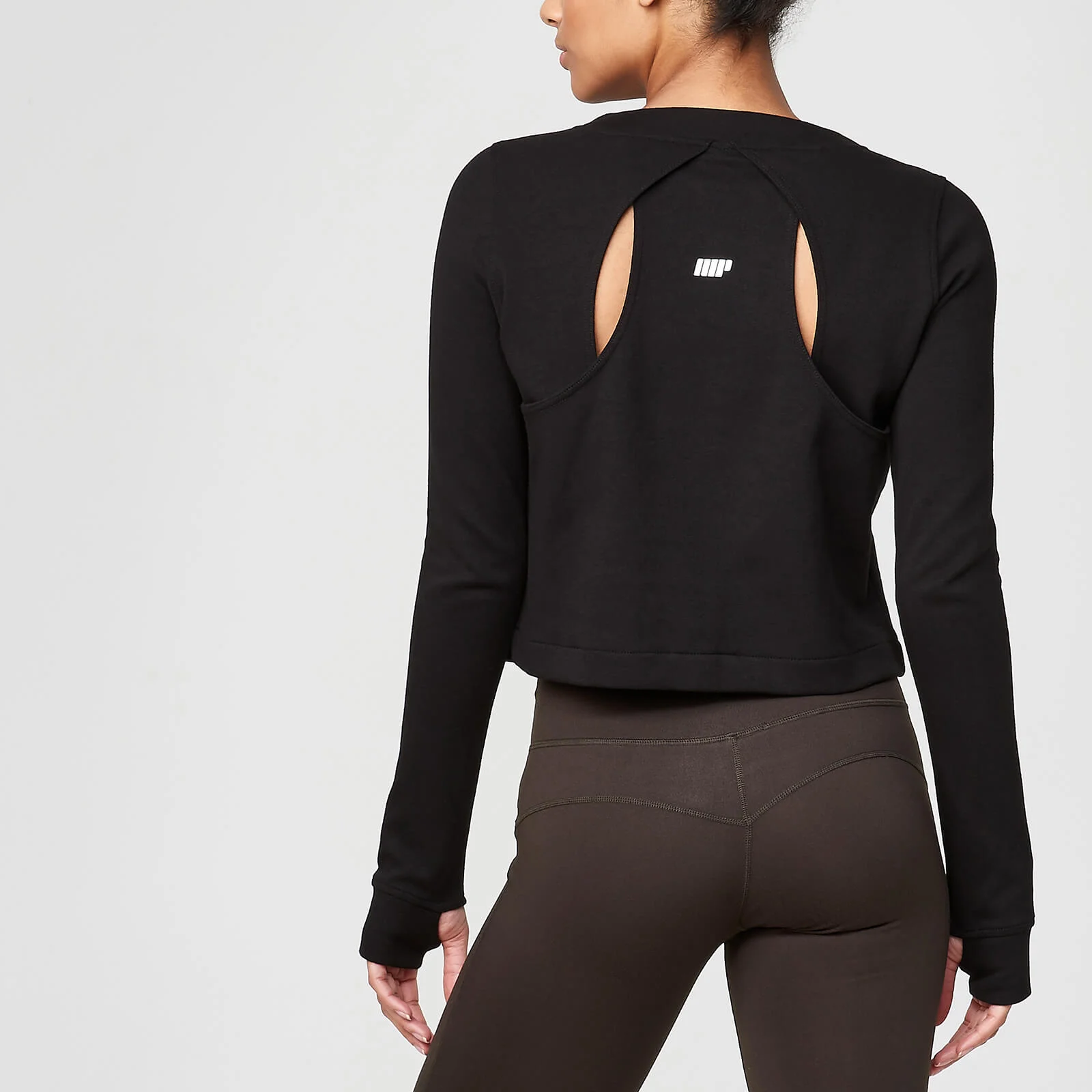 Myprotein Pro Tech Crop Crew Top - XS - Noir Image 1