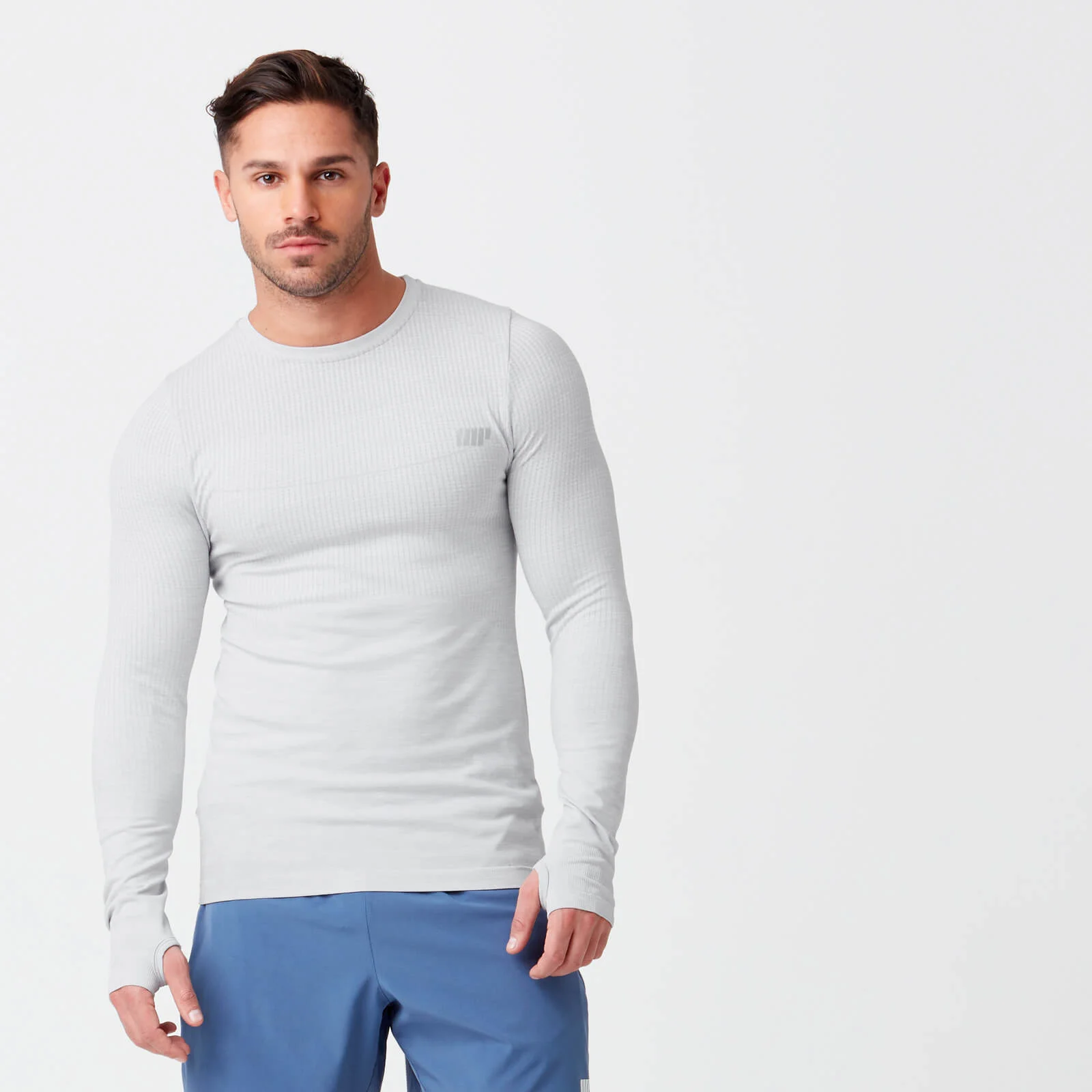 T-Shirt ML Seamless Sculpt - XS - Bleu Pétrole Image 1