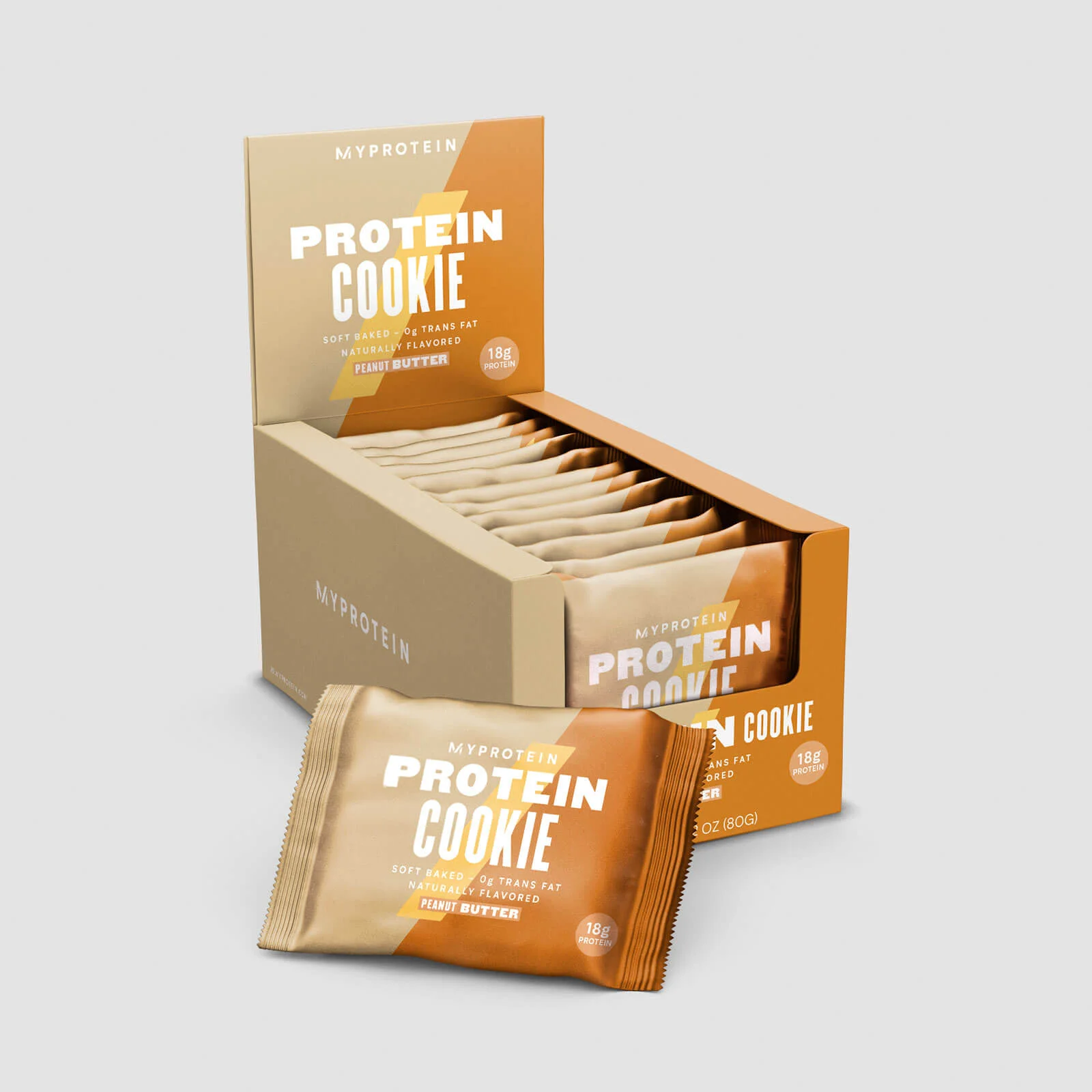 Myprotein Protein Cookie V2, 12 x 2.82 Oz (USA) - Chocolat-Beurre de Cacahuète Image 1