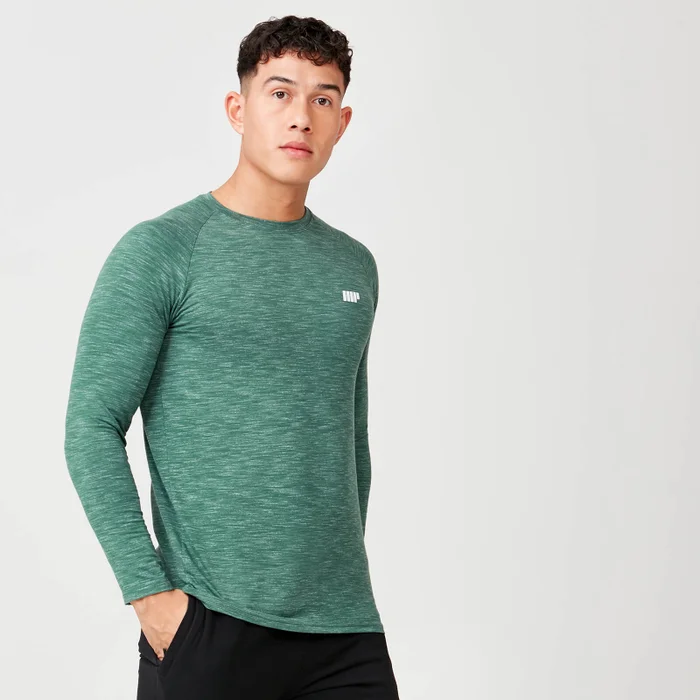 T-Shirt Performance manches longues - Vert chiné