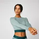 Crop Top sans couture Inspire - Bleu Sarcelle