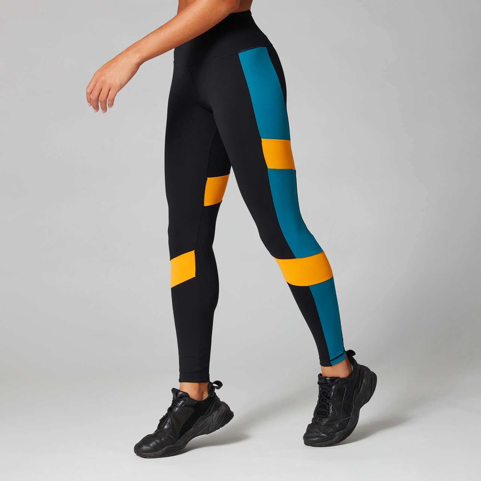 Legging Power Color Block - Noir / Rouge - XS Image 1