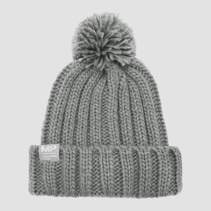 Bonnet à pompon - Gris