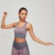 Brassière De Sport Femme Mp Zèbre Seamless - Ardoise / Rose Bonbon