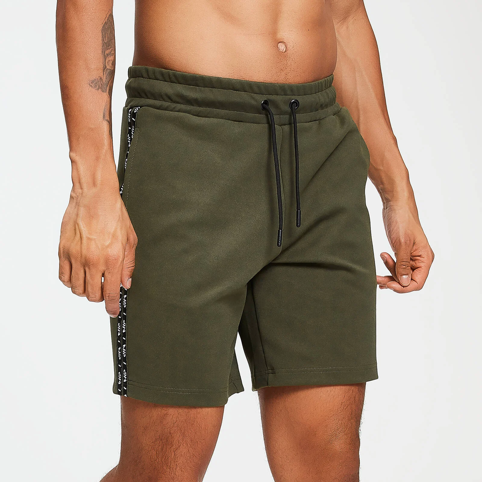 Short Tricot à Double Bande - Vert Armée - XS Image 1