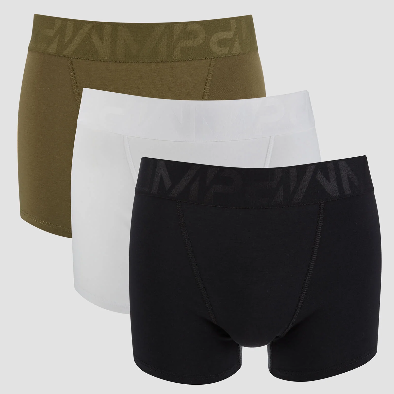 Lot de 3 boxers sport homme - noir / kaki / blanc - XS Image 1