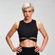 Crop top Power femme MP - Noir