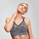 Brassière de sport MP Space Dye Seamless pour femme - Noir