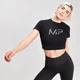T-Shirt Court Femme Mp Serpent Seamless - Noir