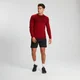 T-shirt sans coutures à manches longues MP Essential pour hommes – Rouge danger chiné