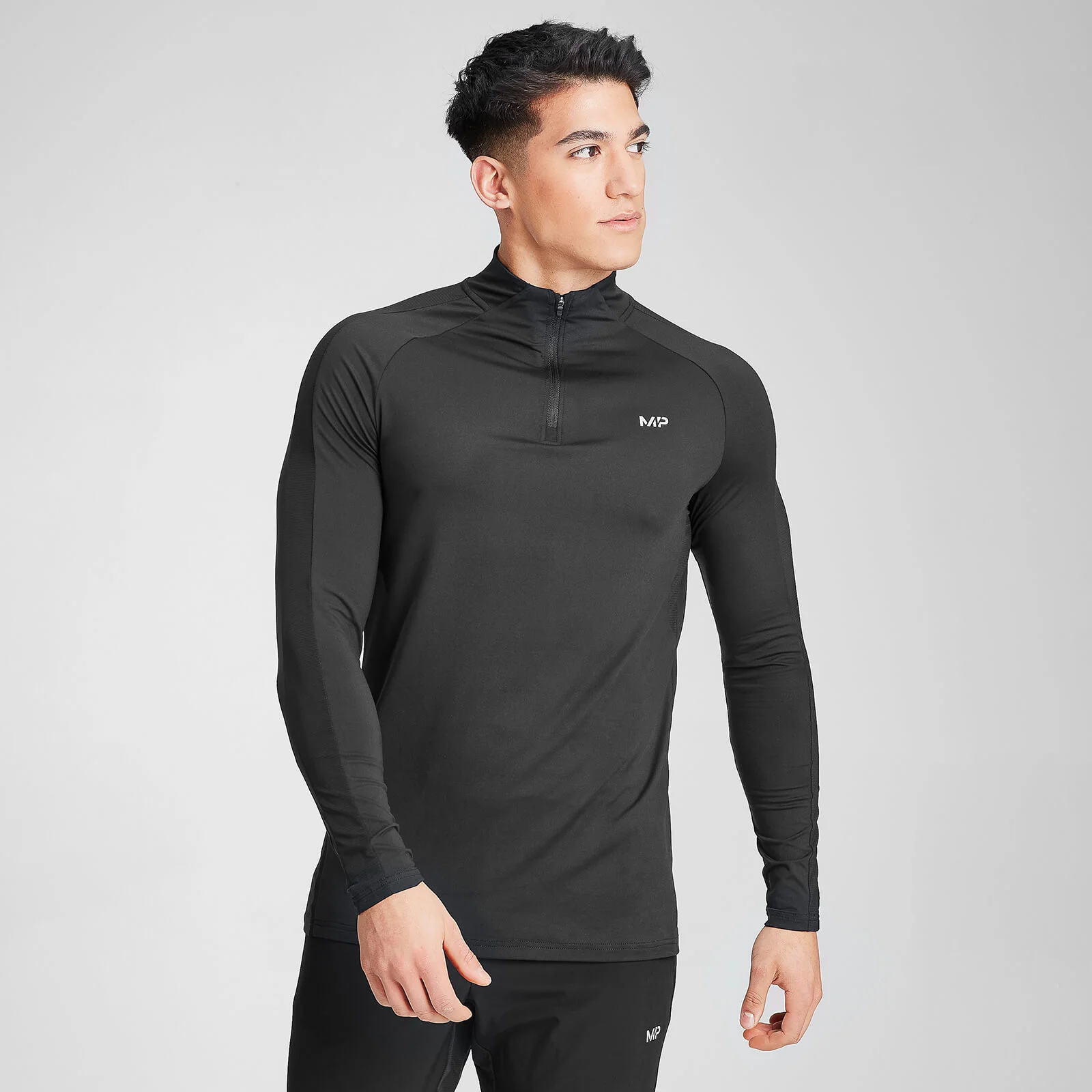 Haut à fermeture éclair ¼ MP Velocity pour hommes – Noir - XXS Image 1