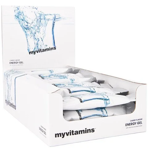 Myvitamins Energy Gel (Box) - 24 x 50g - Cerise Image 1