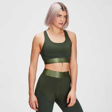 Brassière de sport texturée MP Adapt pour femmes – Vert foncé