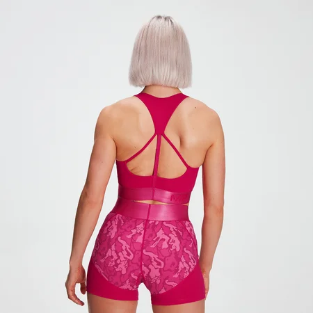 Brassière de sport texturée MP Adapt pour femmes – Rose vif