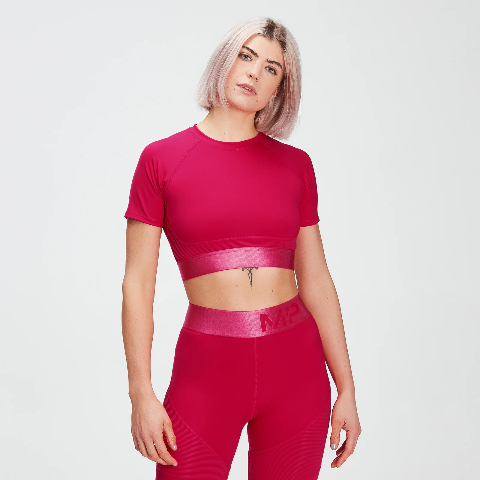 Crop top texturé MP Adapt pour femmes – Rose vif - XXS Image 1
