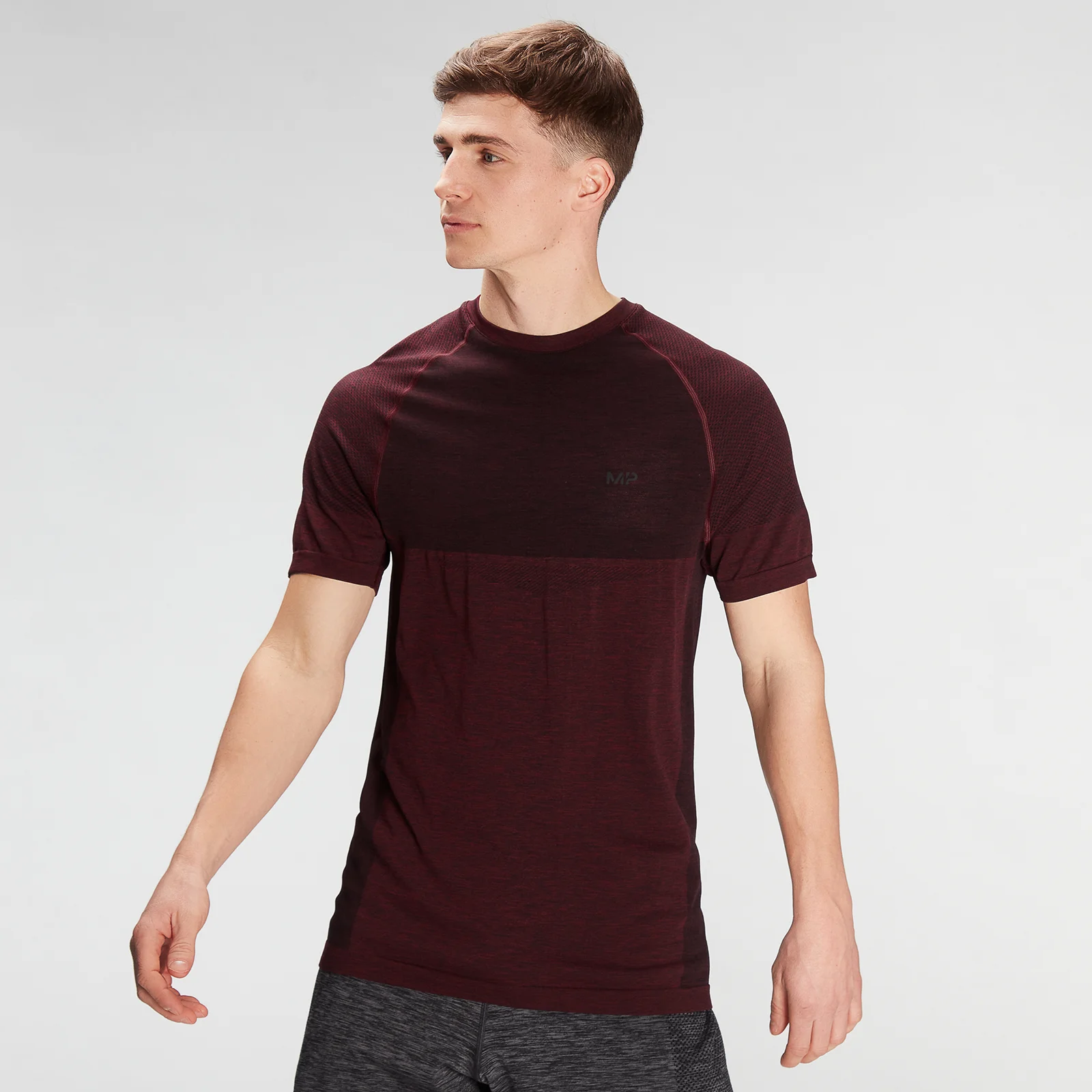 T-shirt sans coutures à manches courtes MP Essentials Seamless pour hommes – Pourpre délavé chiné - XXS Image 1