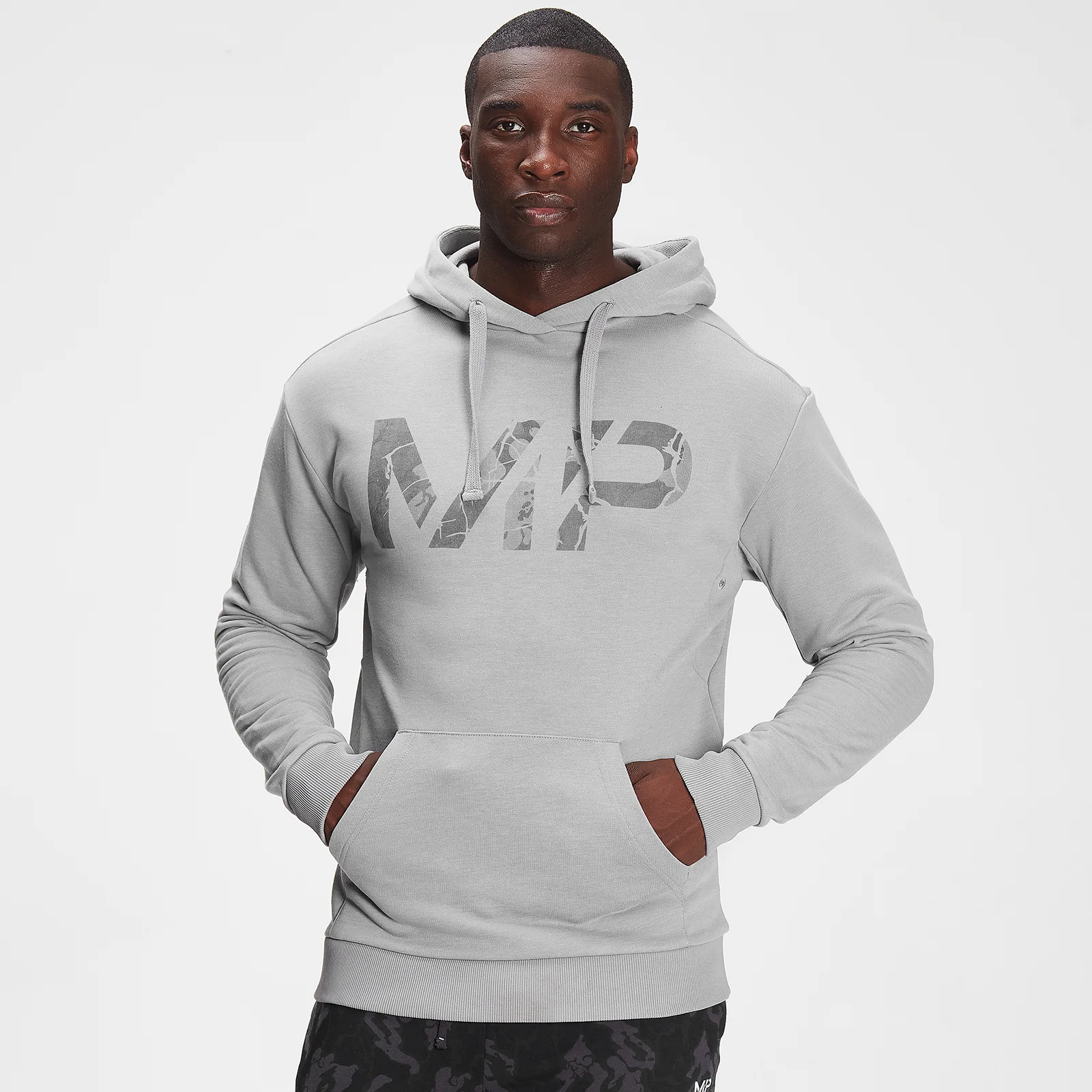 Sweat à capuche à imprimé camouflage ton sur ton MP Adapt pour hommes – Gris orage chiné - XXS Image 1