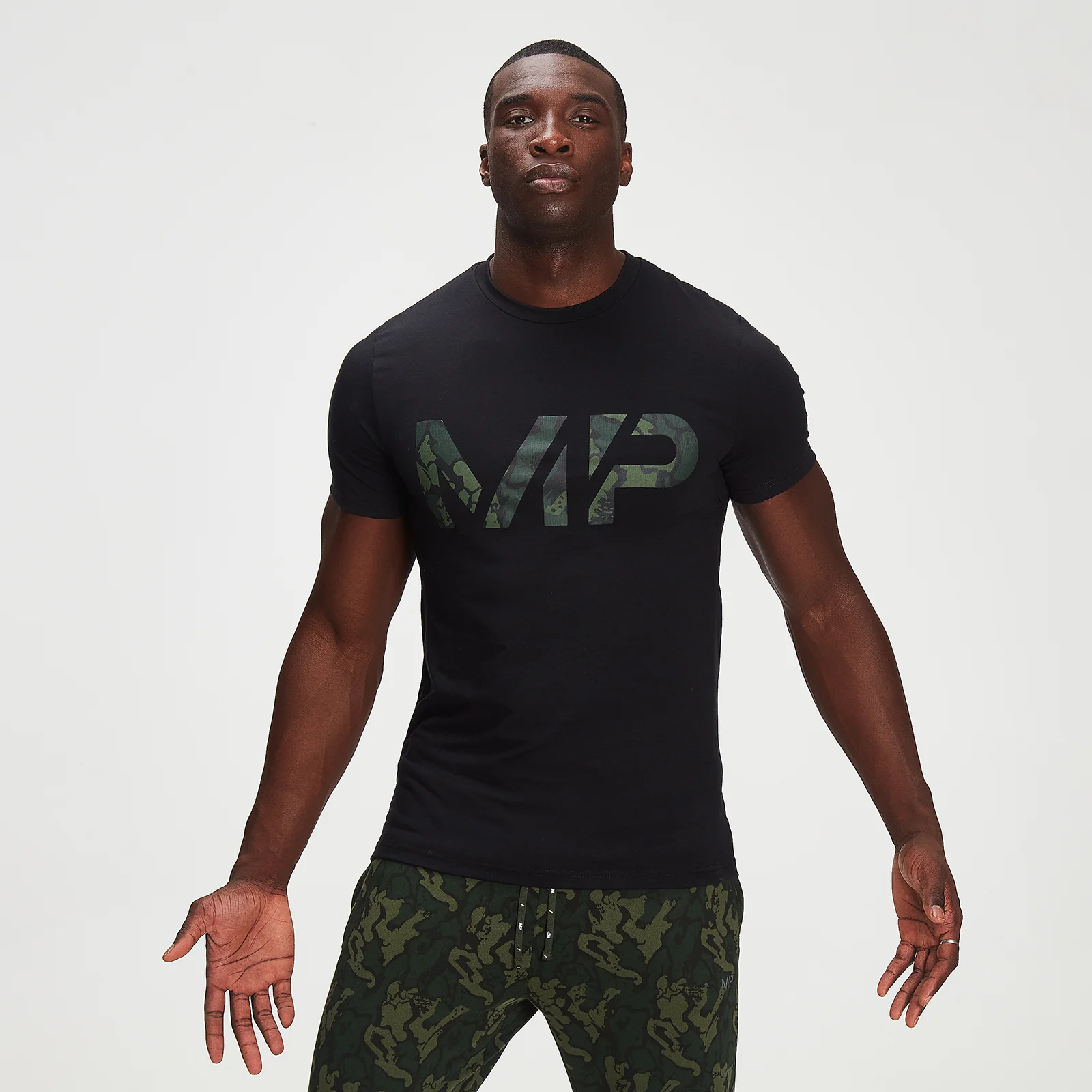T-shirt à imprimé camouflage MP Adapt drirelease® pour hommes – Noir - XXS Image 1