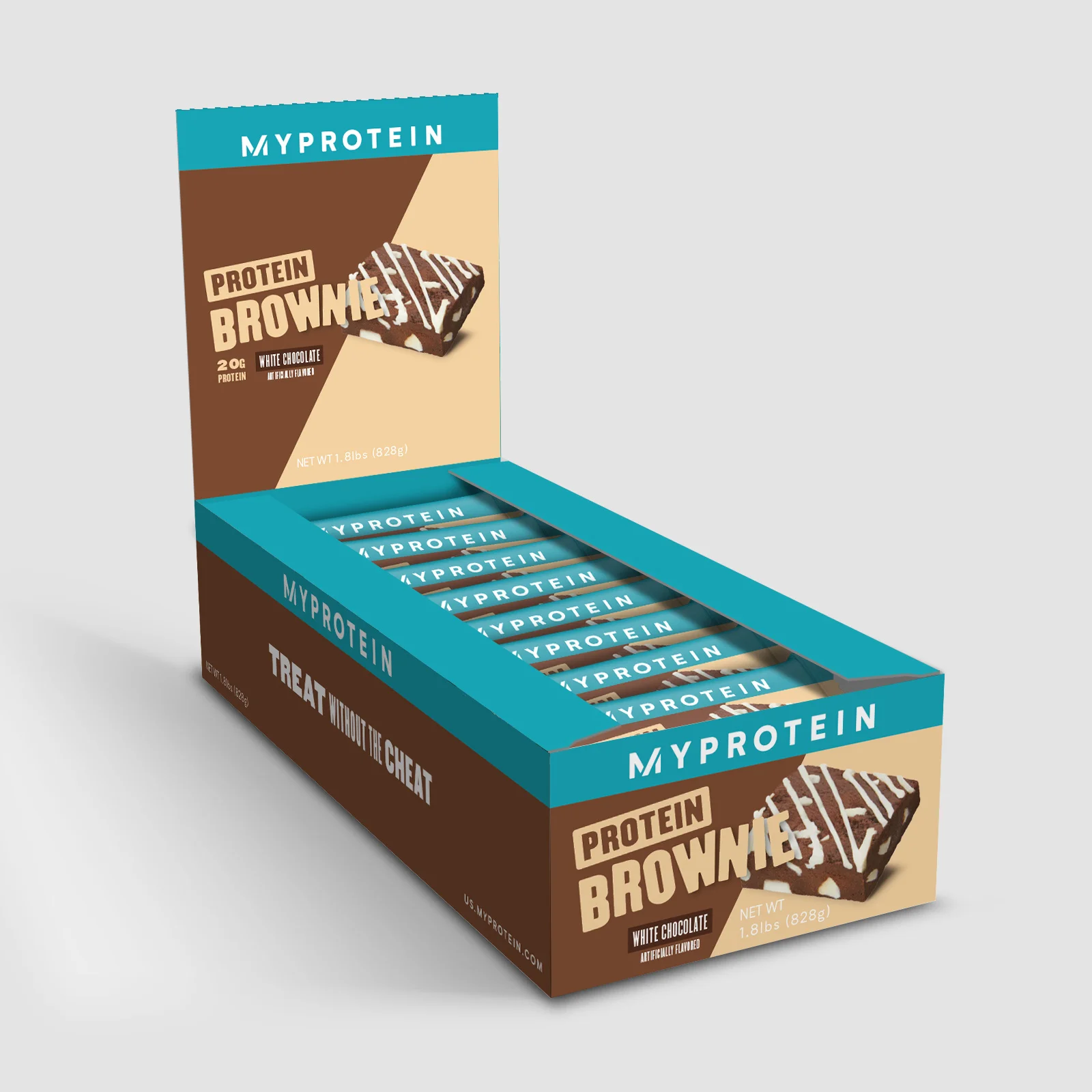 Myprotein Protein Brownie V2, 12 x 3.52 Oz (USA) - 12 x 3.52Oz - Chocolat blanc Image 1