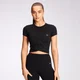 Crop top à manches courtes MP Power pour femmes – Noir