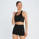 Brassière de sport à dos croisé sans coutures MP Shape Seamless pour femmes – Noir