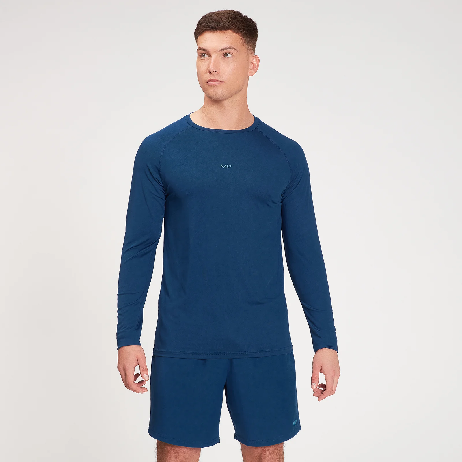Haut à manches longues MP Fade Graphic Training pour hommes – Bleu foncé - XXS Image 1