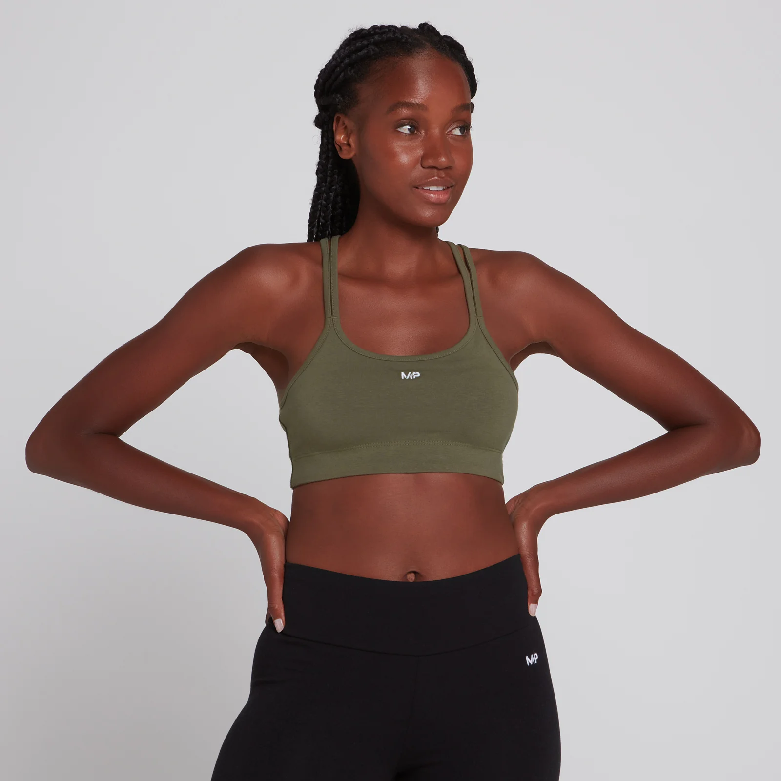 MP Women's Essentials Jersey Bra - Dark Olive - M Image 1
