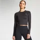 Crop top d’entraînement à manches longues Dry-Tech MP Essentials pour femmes – Noir
