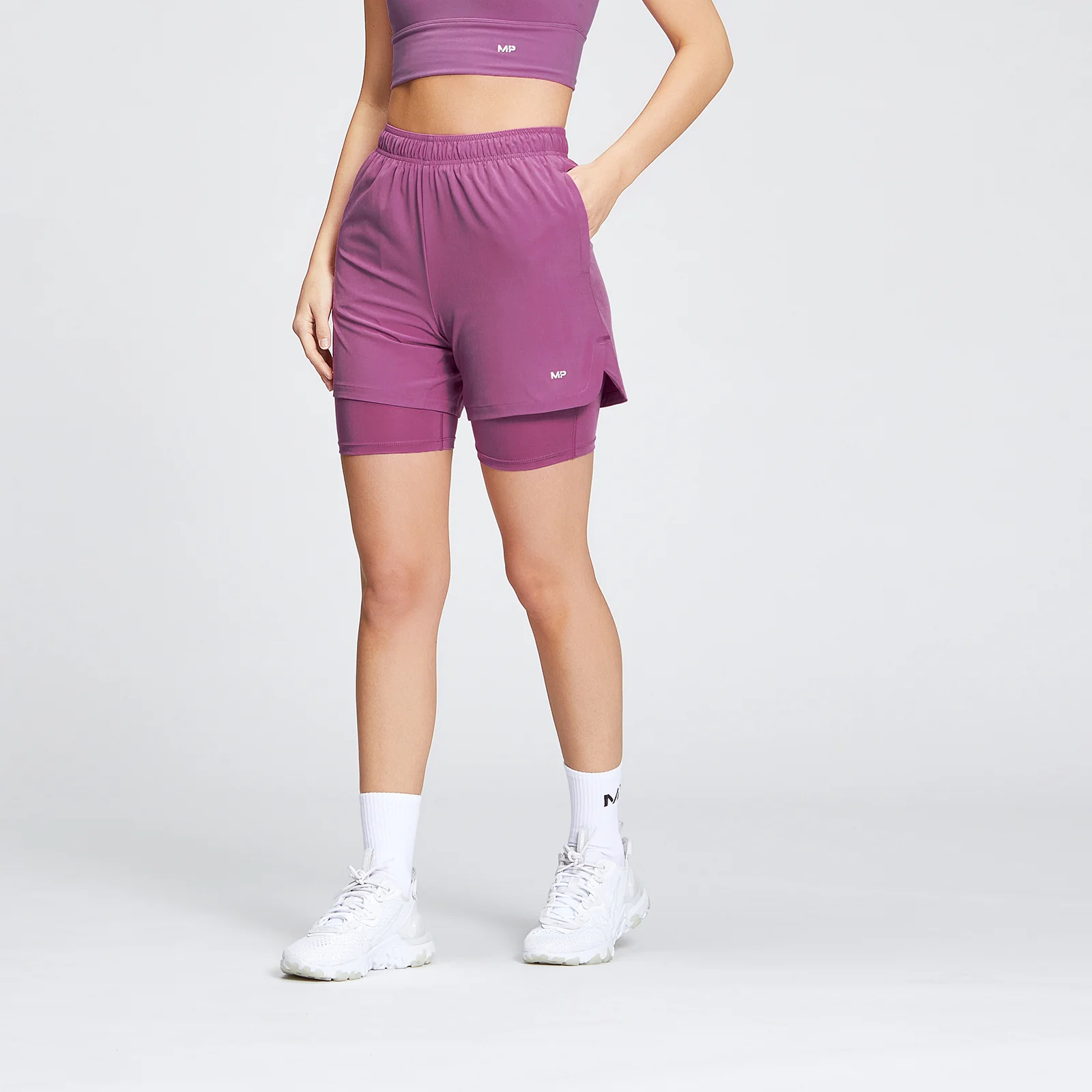 Short d’entraînement 2-en-1 MP Essentials pour femmes – Orchidée - XXS Image 1