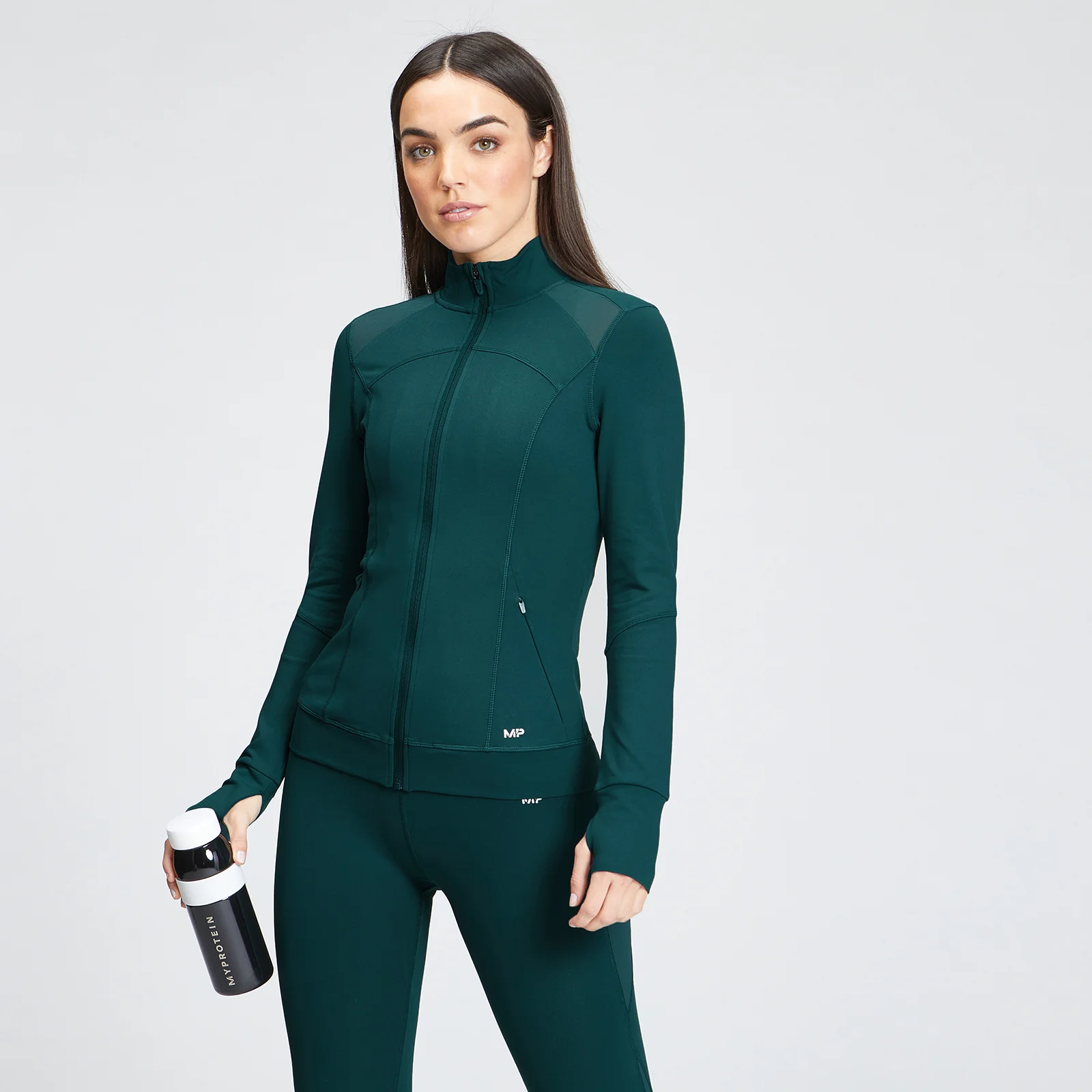Veste coupe slim en maille filet MP Power pour femmes – Bleu sarcelle foncé - XXS Image 1