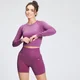 Crop top sans coutures à manches longues MP Shape pour femmes – Orchidée