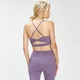 Brassière de sport à dos torsadé MP Composure pour femmes – Violet fumé