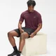 T-shirt à manches courtes à imprimé répétitif MP Mark Graphic Training pour hommes – Bordeaux