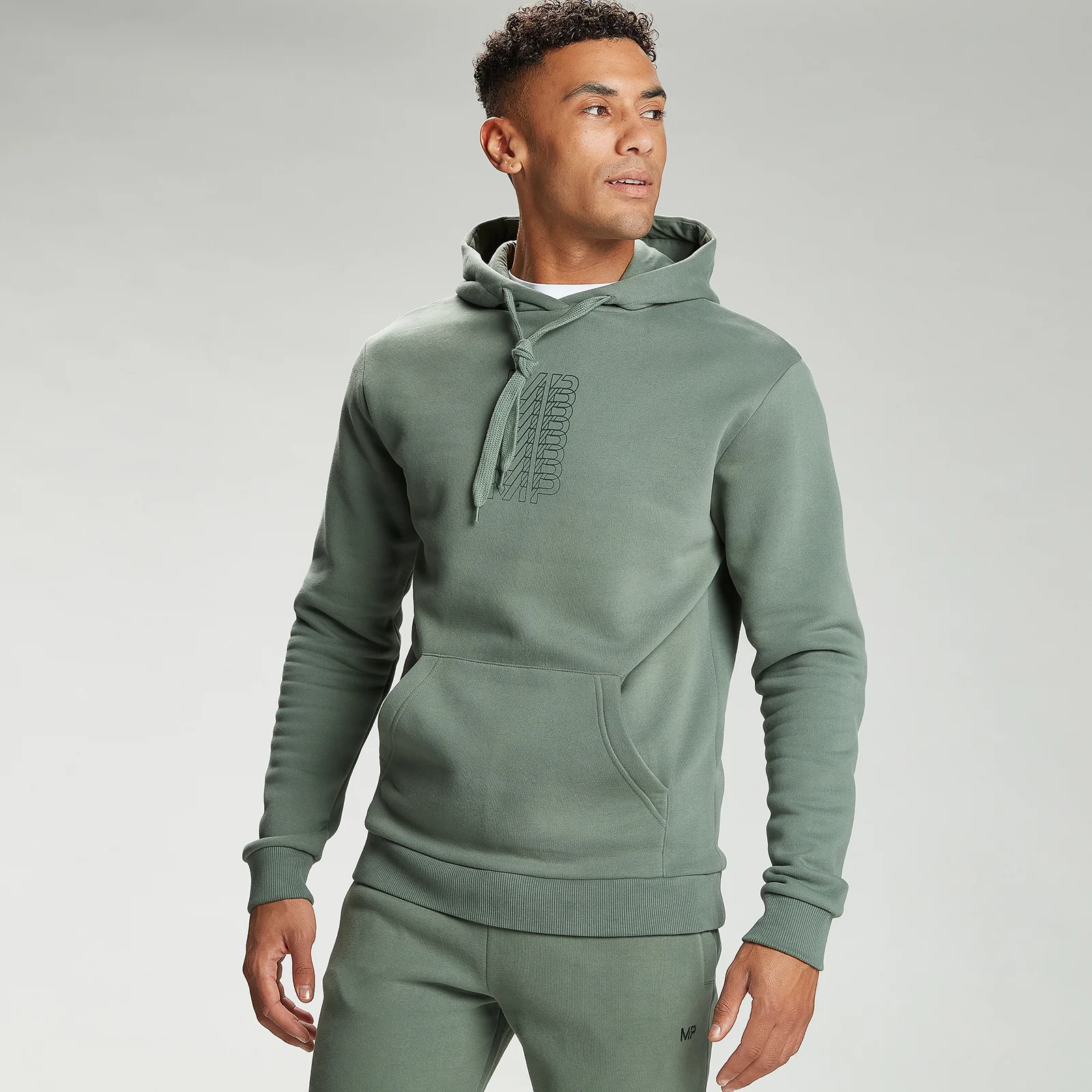 MP Men's Repeat MP Graphic Hoodie - Cactus - XXS Image 1