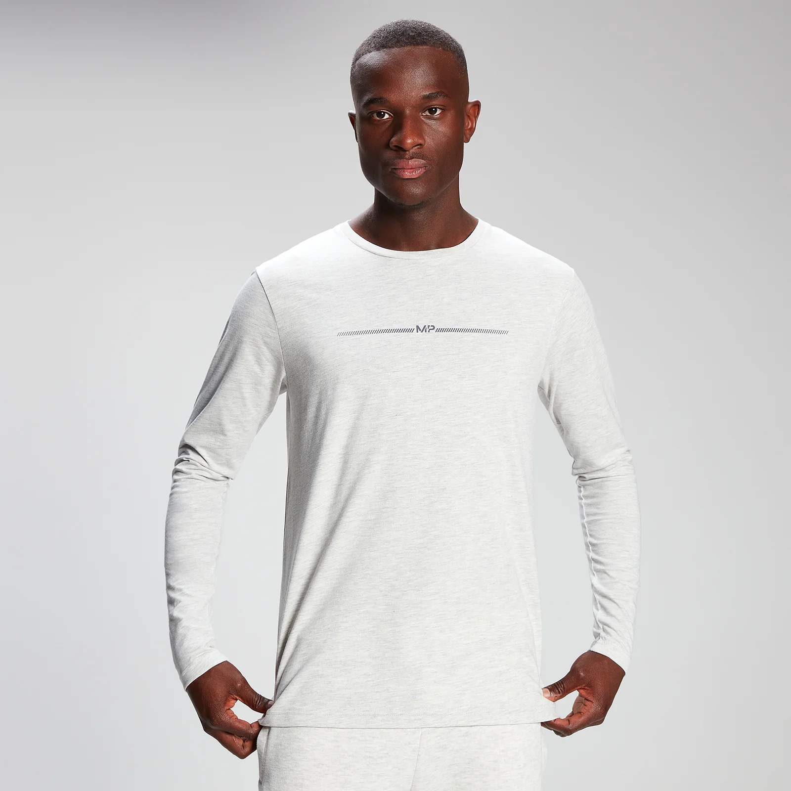 T-shirt à manches longues MP Mini Mark Graphic pour hommes – Gris clair chiné - XXS Image 1