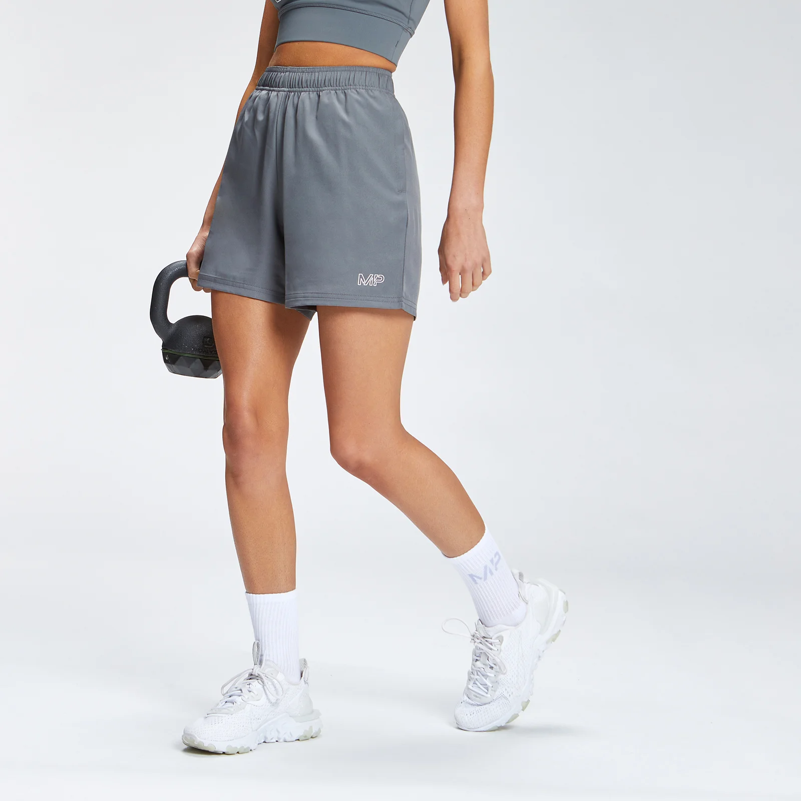 Short à imprimé répétitif MP Mark Graphic Training pour femmes – Carbone - XXS Image 1