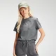 T-shirt court à imprimé répétitif MP pour femmes – Carbone