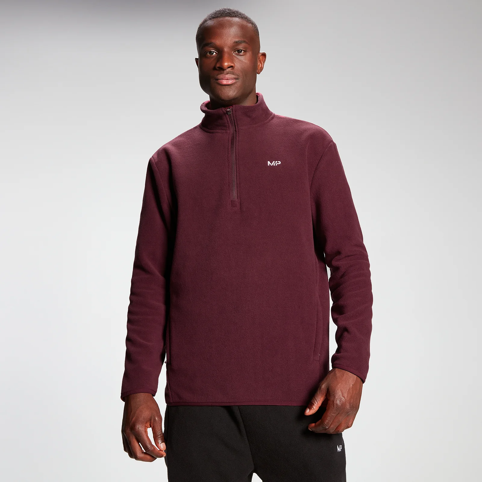 Polaire à fermeture éclair ¼ MP Rest Day pour hommes – Merlot - XXS Image 1