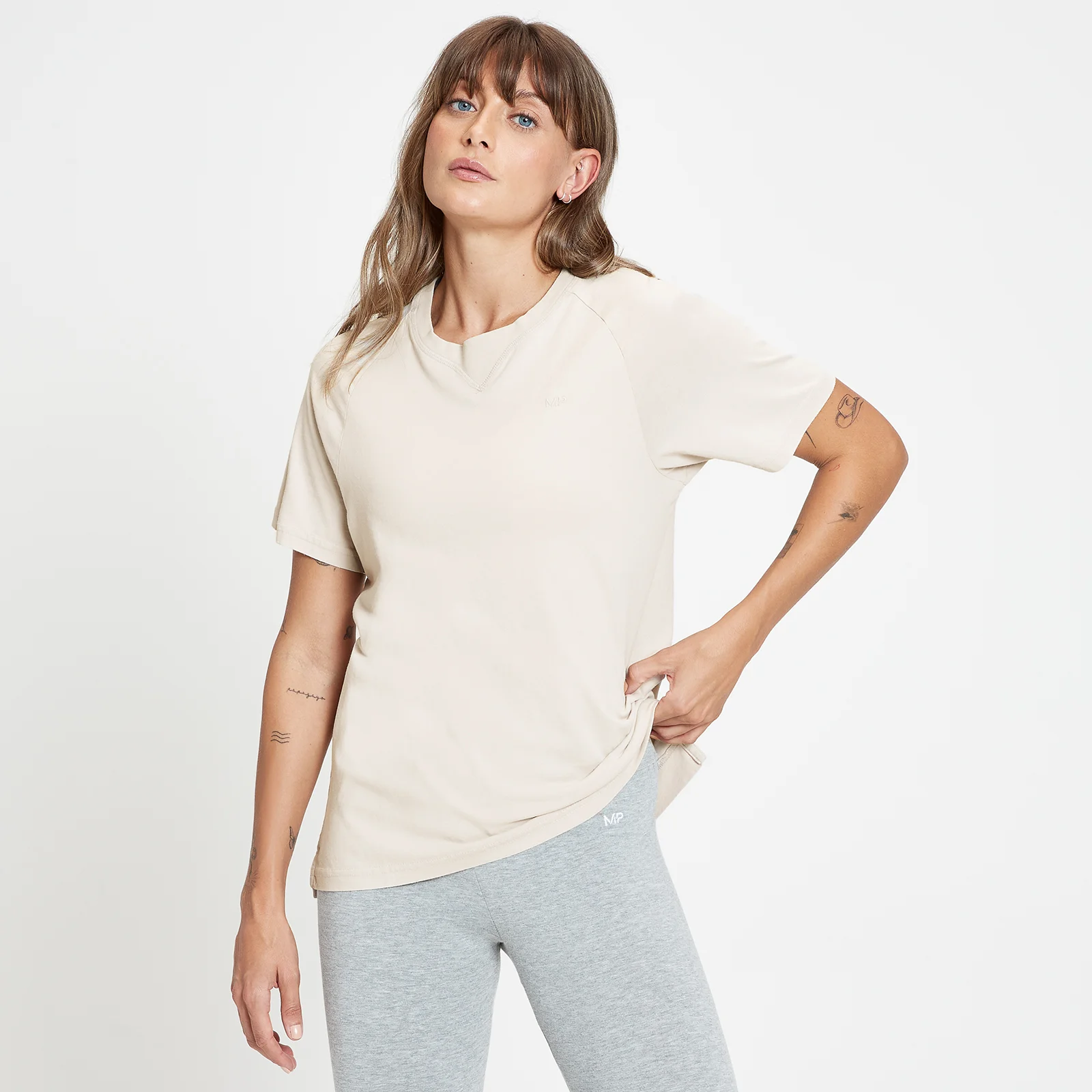 T-shirt long MP Rest Day pour femmes – Gris clair - XXS Image 1
