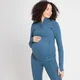 Haut de maternité à fermeture éclair ¼ MP Power pour femmes – Bleu poudré