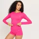 Haut sans coutures à manches longues MP Shape pour femmes – Magenta