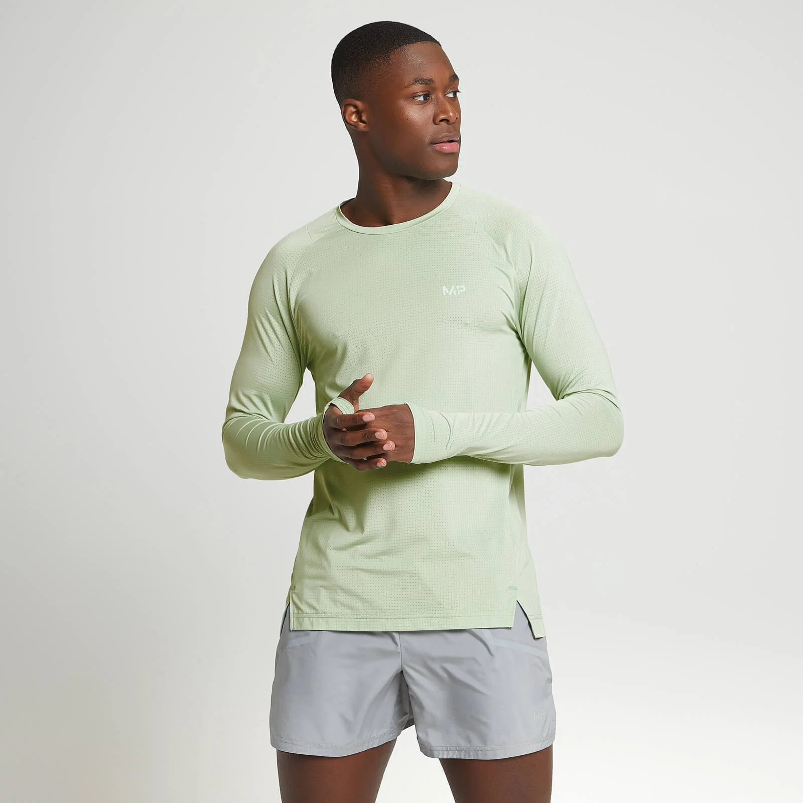 T-shirt à manches longues MP Velocity Ultra pour hommes – Vert givré - XXS Image 1