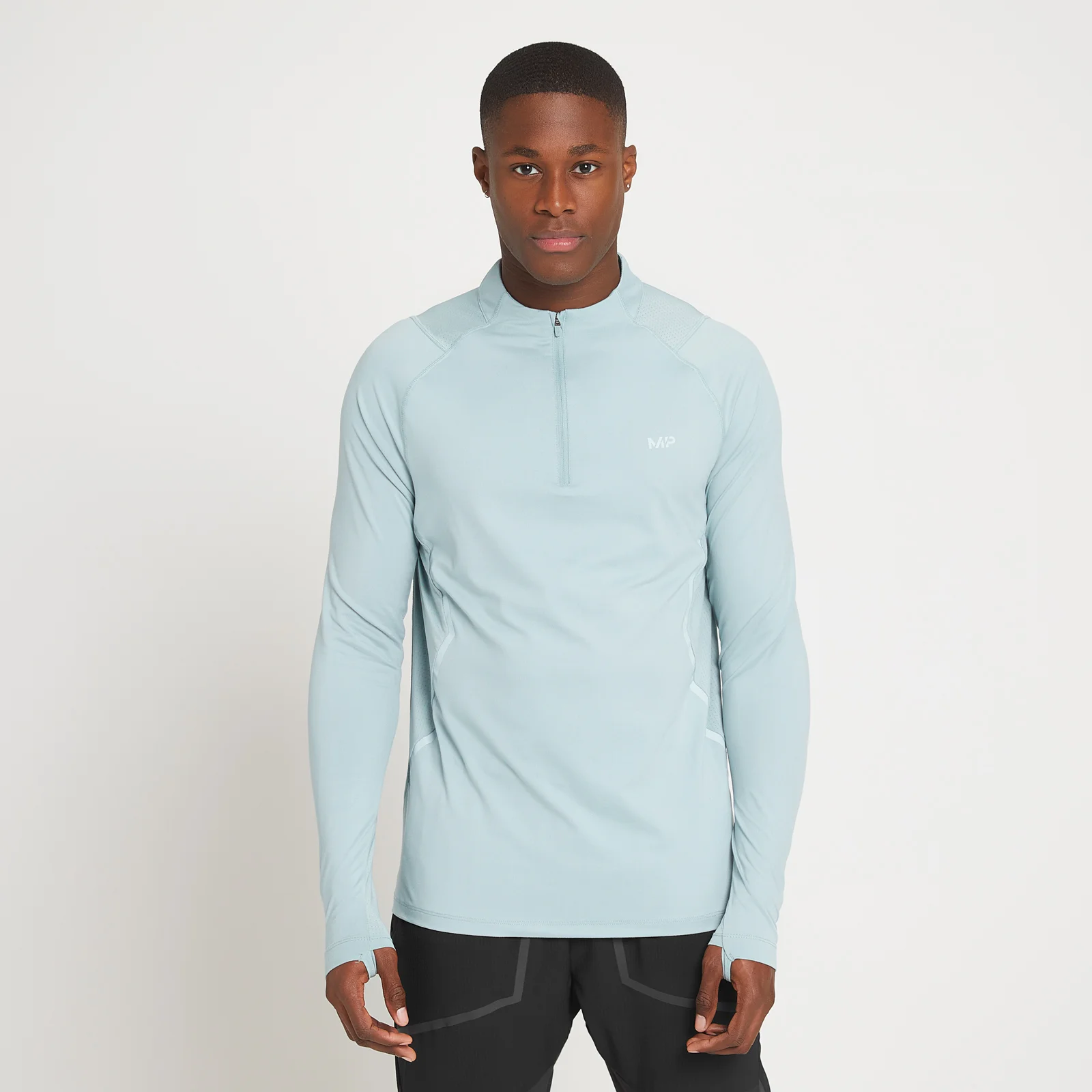 Haut à fermeture éclair ¼ MP Velocity Ultra pour hommes – Bleu glacé - XXS Image 1