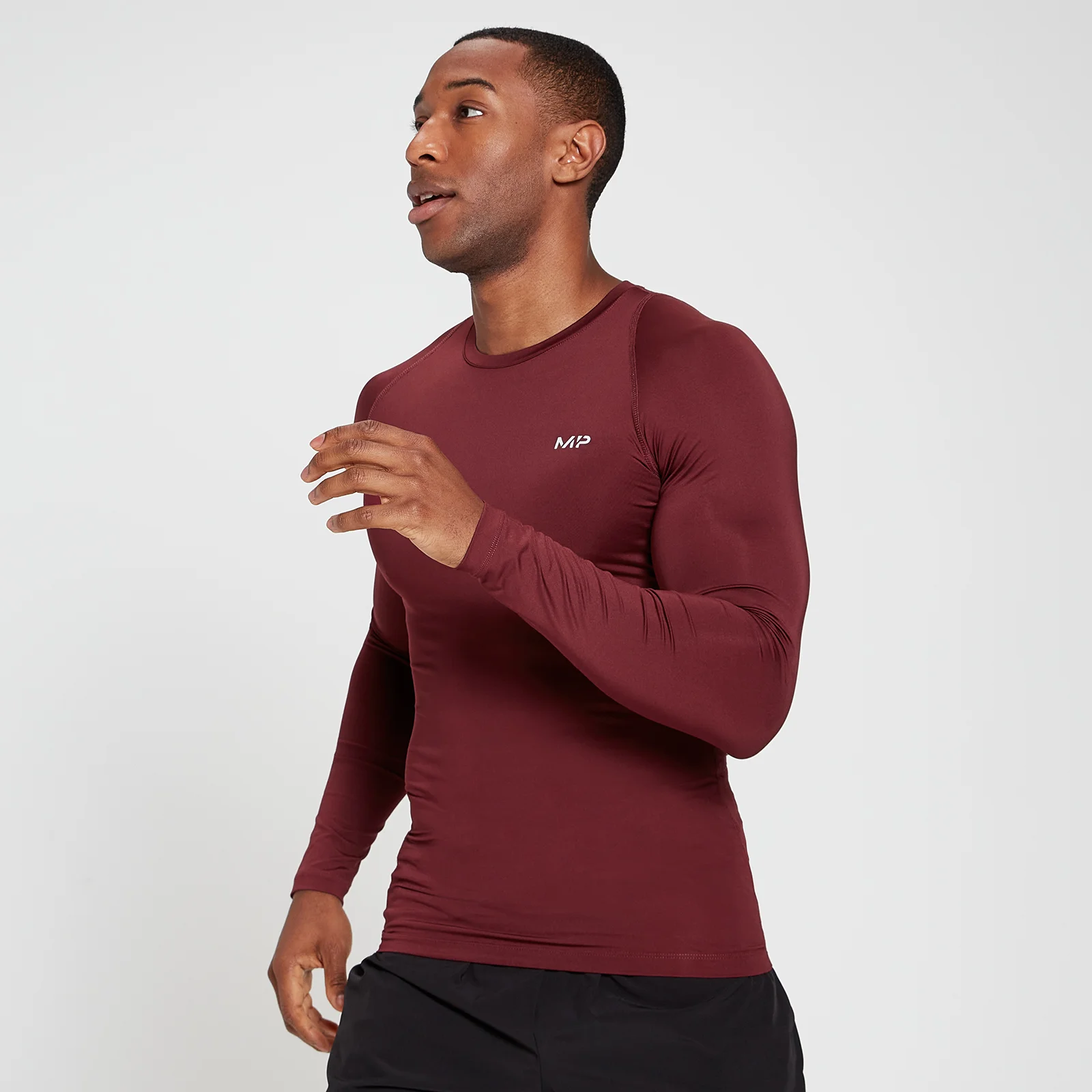 Haut à manches longues MP Base Layer pour hommes – Merlot - XXS Image 1